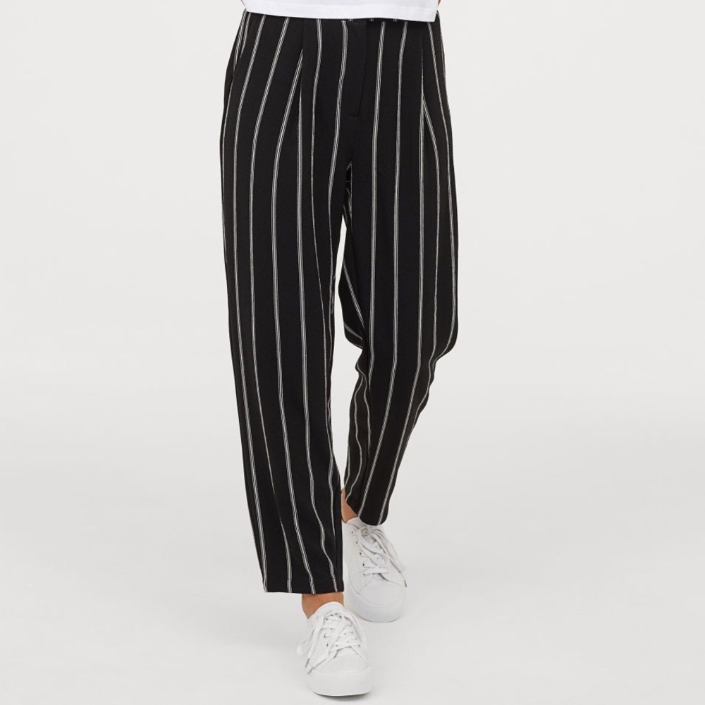 H&M striped wide-leg pants